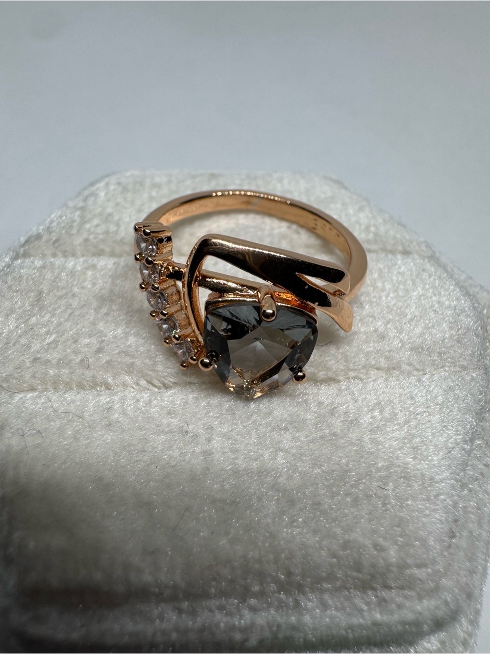 Vintage 14K 585 Rolled Gold Lab Created Alexandrite Ring Size 7